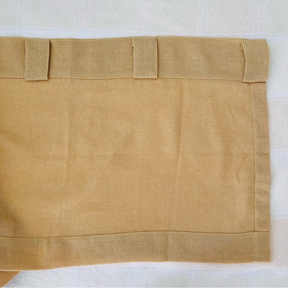 NWOT Threshold Linen Blend Valance Bonaire Yellow 54x15 Rod Pocket Back Tabs New